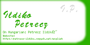 ildiko petrecz business card